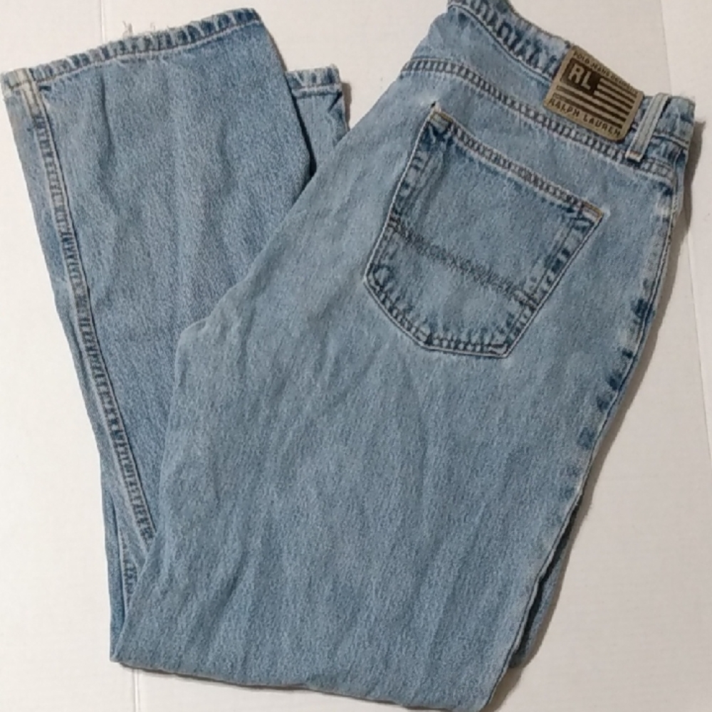 Vtg Well Worn Distressed RL  Polo Jeans 38x30
